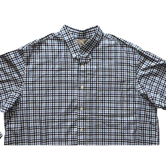 Duluth Trading Co Men's Button Down Shirt 2XL Tall Blue Plaid WrinkleFighter EUC - Picture 2 of 8